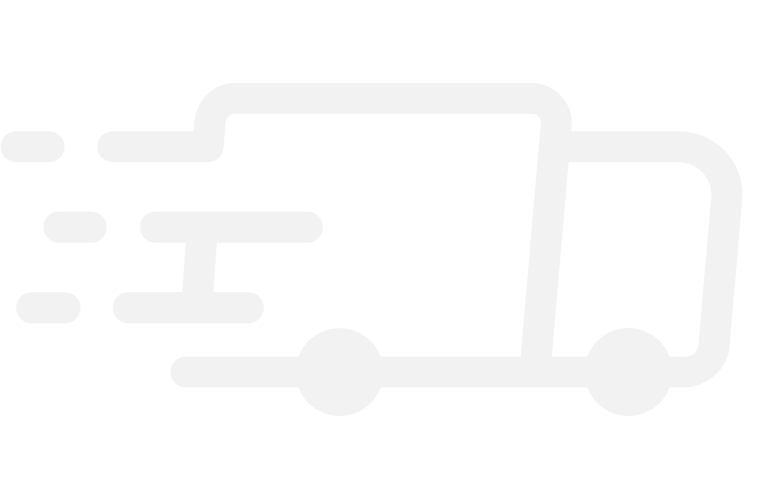 Icon of a delivery truck with motion lines indicating speed
